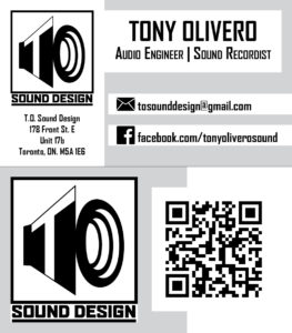 TO Sound Design Business Card